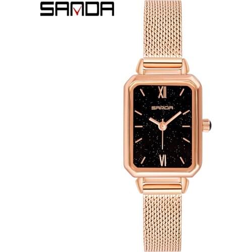 Sanda Retro Watch New Starry Sky Womens Watches Small Dial Waterproof Quartz Wristwatch Fashionble Casual Outdoor Sports Watch