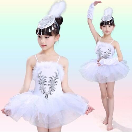 Childrens dance clothes girls swan dance skirt young children swan princess skirt skirt pettiskirt ballet costumes