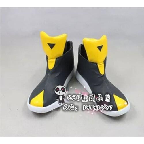 Digimon Lee Jenrya Long Brown Cosplay Shoes Boots X002