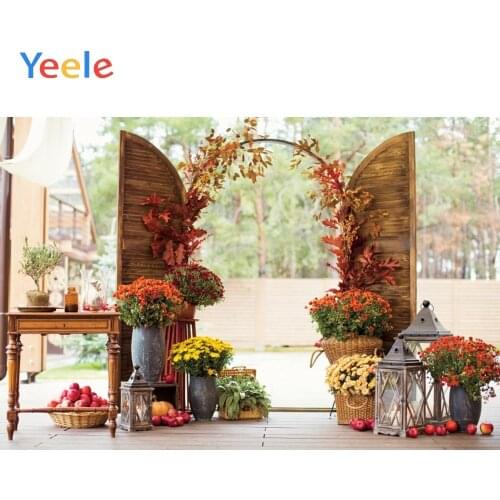 Yeele Backdrops For Baby photocall Wood Door Flowers Leave Autumn Photo Studio Props Child photography Backgrounds photophone