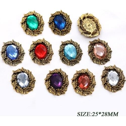 Hot 10 pcs/set Gorgeous Diamond Alloy Jewelry Accessories Flat Back Handmade Flower Crystal Base Settings Wholesale Fitting