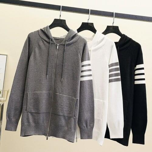 2021 Spring Autumn Knitted Women Cardigan Korean Plus Size Jacket Fashion Medium Length Female Long Sleeve Sweater Ladies Tops