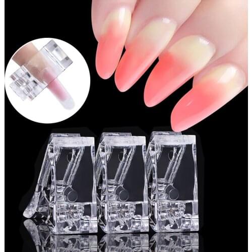 Nail Crystal Nail Mold Fixing Clip Acrylic Powder Poly Nail Gel For Nail Art Decorations Crystal Manicure Set Kit Nail Accesorio