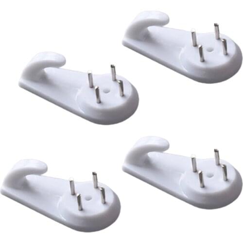 Hook Wall Hangings Kitchen Home Seamless Metal+Plastic Installation Strong 4Pcs Not Easy To Drop Bedroom Furniture Nail Rack