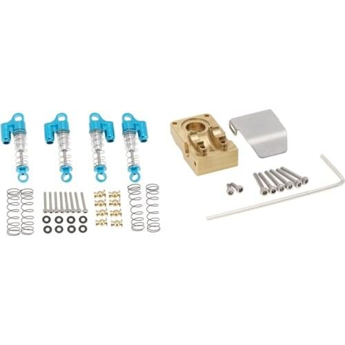 Brass Differential Cover Bridge Axle Cover for 1/24 Axial SCX24 90081 & for Axial SCX24 90081 Shock Absorber Damper