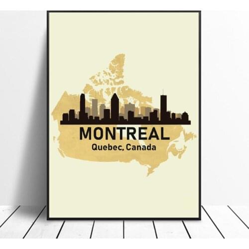Montreal Canada Art Print Poster Picture Wall Modern Minimalist Bedroom Living Room Decoration