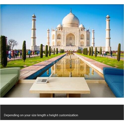 Custom photo wallpaper,Taj Mahal,3D large wallpaper mural for living room bedroom kitchen wall waterproof PVC wallpaper