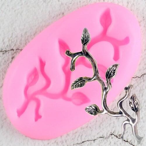 Tree Branch Border Silicone Mold Cupcake Topper Chocolate Gumpaste Mold Fondant Decorating Tools Candy Clay Molds Kitchen Baking