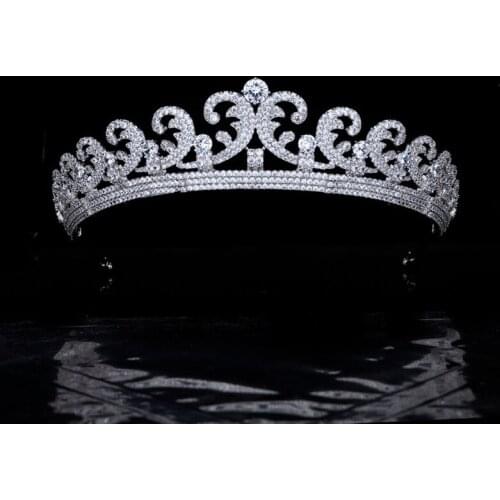 Funmode High Quality Flower Design Women Bridal Hair Accessories Tiara Crown For Female Hairbands Jewelry Wholesale FC09