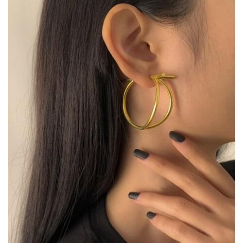 Women Jewelry Metal Earrings Popular Design Geometric Vintage Temperament Round Drop Earrings For Women Jewelry Gifts