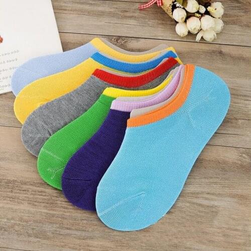10 Pairs/ Lot Fashion New Female Boat Socks Spring Summer Black Blue Candy Multi Colors Quality Casual Sock Slippers For Women
