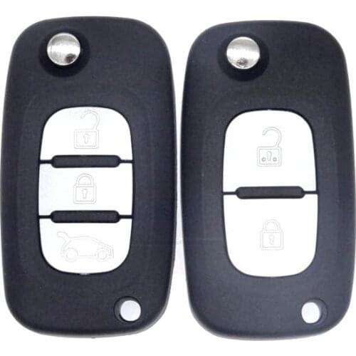 10pcs/lot 2/3 Buttons Remote Flip Key Shell For Renault Clio Kangoo, Modus, Megane