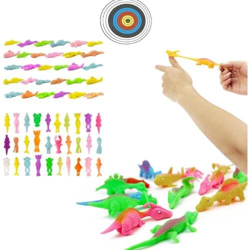 30PCS Novelty Catapult Animals Cute Funny Finger Toy Light Rubber Finger Prank Flying Toy For Party Having Fun Ejection Toy Set
