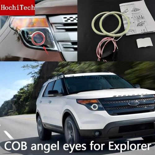 5 sets wholesale High Quality COB Led Light White Halo Cob Led Angel Eyes Ring Error Free for Ford Explorer 2011-up