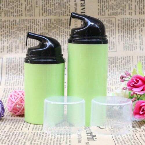 50ml 80ml Cosmetic Container Green Empty Airless Pump Plastic Bottles Makeup Tools Lotion Bottle F098