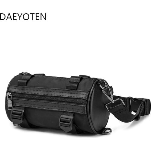 DAEYOTEN 2020 New Cylinder Bag Korean Style Shoulder Bags for Men Casual Messenger Bag Male Street Fashion Bucket Bags ZM0824