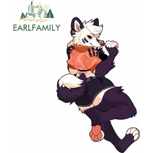 EARLFAMILY 13cm x 8.3cm for Furry Vinyl Car Stickers Scratch-proof Window Trunk Decal Laptop Refrigerator JDM Assessoires