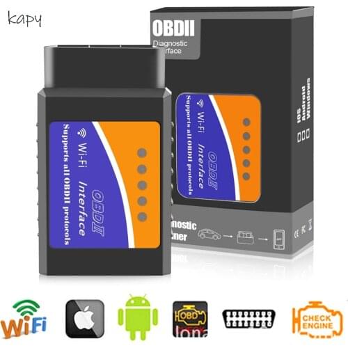 ELM327 Wifi V1.5 PIC18f25k80 Chip Code Reader ELM 327 OBD 2 Auto Scanner for IOS Android ELM 327 V1.5 WI-FI ODB2 Diagnostic Tool
