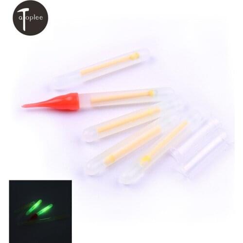 50Pcs Fluorescent Bobbers Fishing buoy Fish Lightstick Light Night Rock Float Rod Dark Glow Stick 4.5*37mm