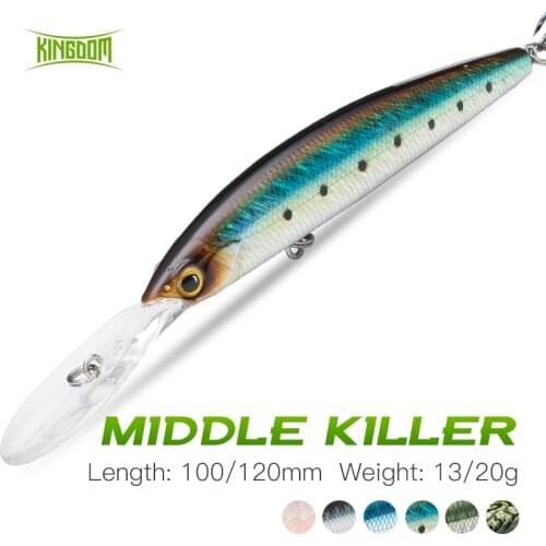 Kingdom Suspending Minnow Iscas Artificiais 100mm 120mm Crank Hard Trout Lure For Bass Trolling Swimbait Peche Pesca Accesorios