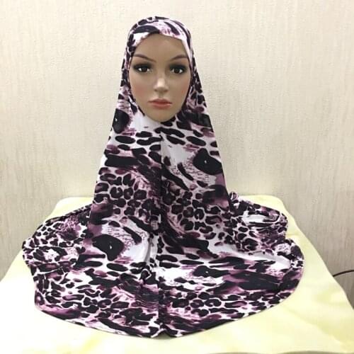 H029 big size printed muslim hijab scarf islamic headscarf hat armia pull on headwrap pray turban caps kaftan