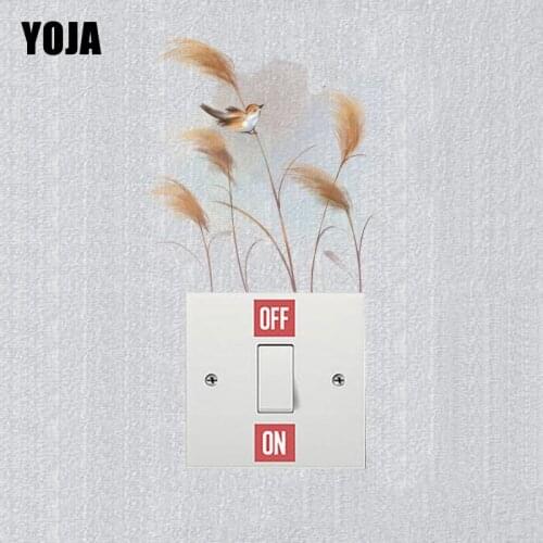 YOJA Winter Withered Weed Flower Sticker Decal Design Fashion Colorful Cartoon Plant PVC Modern Wall Sticker 13SS0029