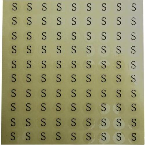 90pcs/sheet Sticker Labels For Clothing Size Adhesive Printed Tag For Clothes Tags Printed Size Tag With Back Stick Back