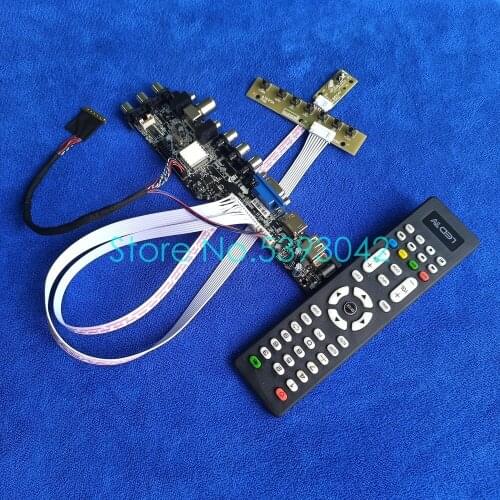 Fit LP156WH4 (TL)(A1)/(TL)(B1)/(TL)(C1)/(TL)(C2) 40Pin LVDS digital screen 1366*768 DVB-C VGA USB 3663 controller card kit