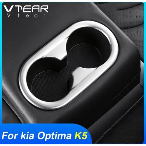 Vtear For KIA Optima K5 DL3 interior central cup holder trim decoration Car rear USB charger cover accessories styling 2021