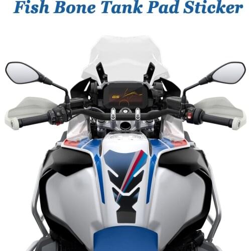 For BMW R1200GS R1250GS G310 GS/R S1000 R/RR/XR R9T Motorcycle 3D Resin Fish Bone Tank Pad Sticker Emblem Cover Protection Decal