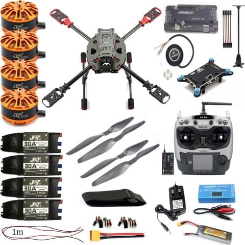 Full Kit FPV DIY 2.4GHz 4-Aixs RC Drone APM2.8 Flight Controller M7N GPS 630MM Carbon Fiber Frame Props with AT9S TX Quadcopter