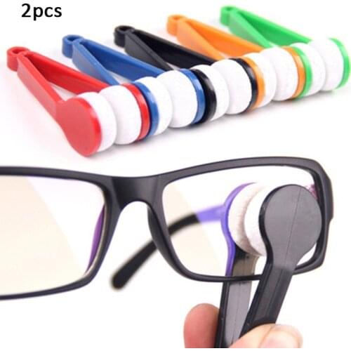Glasses Eyeglass Cleaner Brush Microfiber Spectacles Cleaner Brush Cleaning Tool Multi-Function Portable Sunglasses Cleaner Brus