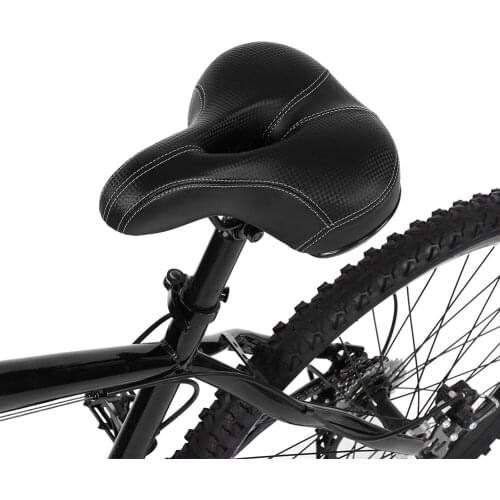 Wide Bicycle Saddle Cycling Big Road MTB Moutain Bike Bicycle Silicone Cushion Extra Comfort Sporty Soft Pad Saddle Seat