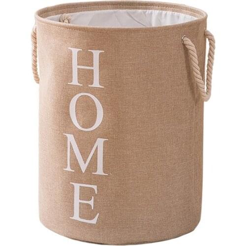 Foldable Laundry Basket Round with Handles Storage Bag Large Capacity Clothes Kid Toy Sundries Hamper