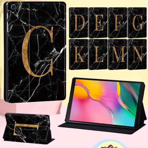 Folding Tablet Case for Samsung Galaxy Tab S6 Lite 10.4"/Tab S4 Tab S5e Tab S6 10.5"/Tab S7 11" Letter Series Flip Cover Case