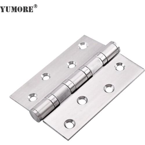 YUMORE 2pcs/lot Hinges Door Connector 8 Mounting Holes Stainless Steel Hinges For Furniture Bookcase Window Cabinet Home