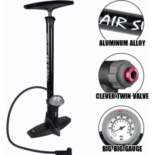Bicycle Air Pump Giyo Tire Inflator With Top Barometer Floor Type Riding Bike 160Psi High-pressure Pump Infator High Quality