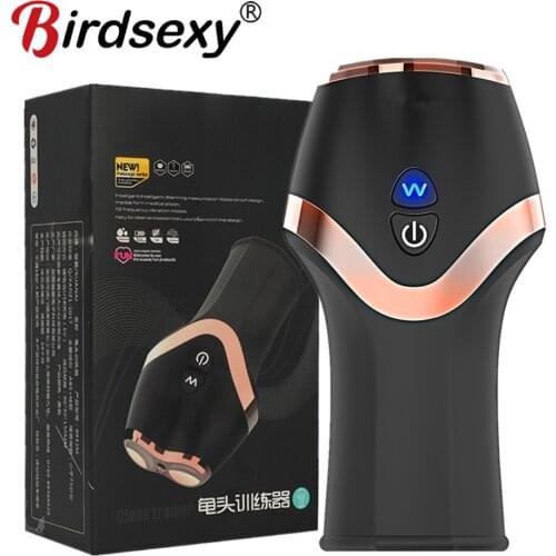 Men Vibrator Glans Exerciser G spot Stimulator 12 Speeds Vibrator For Men Dick Masturbate Cup Adult Sex Product USB ReChargeable