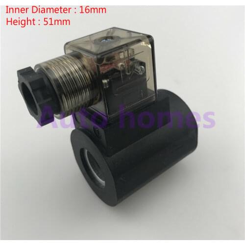 Inner Diameter 16mm Height 51mm Cartridge Valve Hydraulic Solenoid Valve Coil AC220V/DC24V
