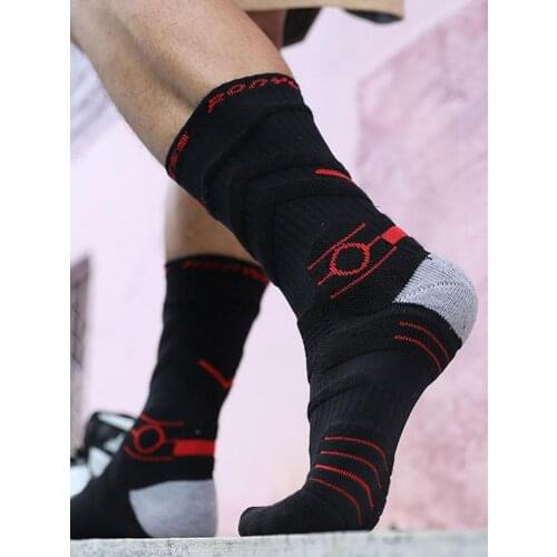 High-top Elite Basketball Socks Compression Socks Mid-tube Basketball Socks Towel Socks Non-slip Wear-resistant Sports Socks