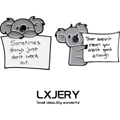 Koala Pin Badge On Backpack Funny Animal Brooch Pins For Clothes Broche For Schoolbag Gift