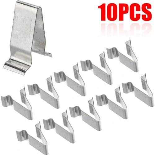 10Pcs/set Metal Spring Trim Clip Interior Upholstery Retainer Fastener Clips For Audi For Skoda