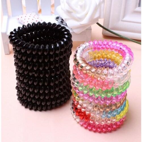 10 Pcs Womens Hair Accessories Telephone Wire Line Head Band Hair Rubber Bands Elastic Hairbands Rope Hair Ties For Girls