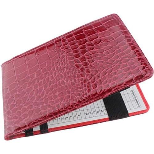 2 Golf Score Cards & 1 Pencil Gift PU Golf Scorecard Holder Keeper Golf Score Wallet Yard Book Cover Pocketbook