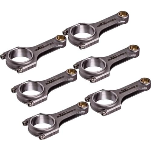 6pcs 4340 Racing Conrod Connecting Rods for Audi B5 S4 Quattro 2.7T 154mm Genuine 5/16" ARP 2000 bolts TüV Certification