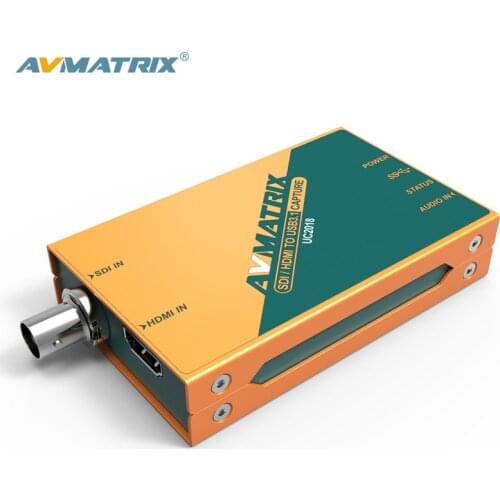 AVMATRIX UC2018 HDMI Compatible SDI to USB3.1 TYPE-C Uncompressed Video Capture