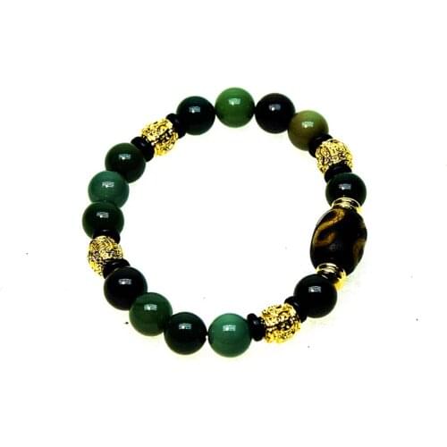 Tibet-style agate DZI money hook 9-10mm desert agate bead bracelet mens jewelry bracelet DZI free shipping