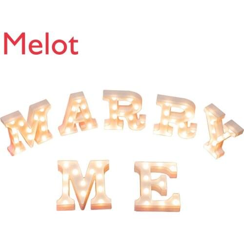 Letter Light Proposal Arrangement Creative Utensils Trunk Birthday Room Romantic Surprise Confession