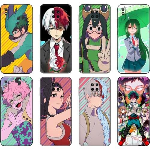Black tpu Case For Xiaomi Redmi 7A 8 8A 9 9A 9C Case Redmi Note 8T 8 Pro T Note 9 9S 9 Pro Case Boku no Hero Academia