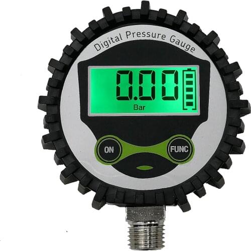Digital Low Pressure Gauge with 1/4'' NPT Bottom Connector and Rubber Protector by Uharbour, -15 — 0 psi, Accuracy 1% .F.S